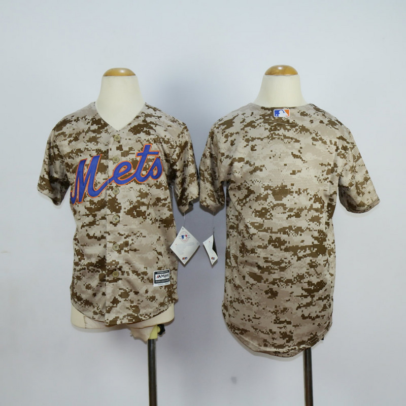 Youth New York Mets Blank Camo MLB Jerseys->youth mlb jersey->Youth Jersey